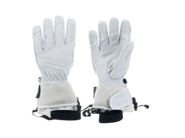 Lyžařské dámské rukavice Damani R07 - celokožené (bílá)