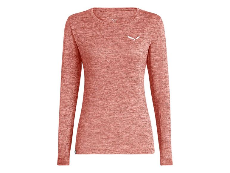 Dámské funkční triko SALEWA PUEZ MELANGE DRY TEE W desert pink melange