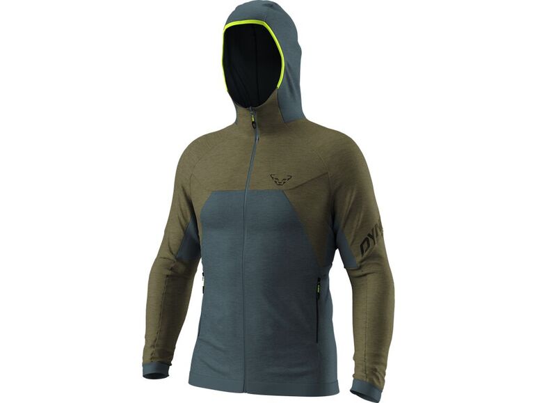 Pánská mikina DYNAFIT TOUR WOOL THERMAL HOODED JACKET M military green