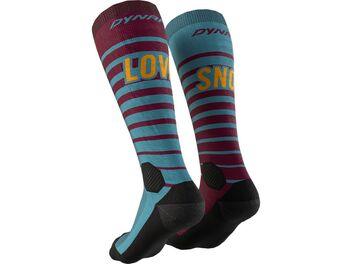 Ponožky DYNAFIT FT GRAPHIC SK burgundy/8070 SNOW