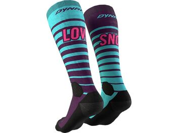 Ponožky DYNAFIT FT GRAPHIC SK royal purple/8050 SNOW