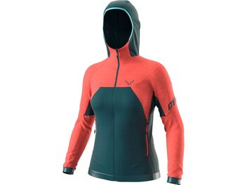 Dámská mikina DYNAFIT TOUR WOOL THERMAL HOODED JACKET W Hot coral