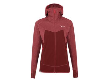 Dámská mikina SALEWA PUEZ HYB PL HD JACKET W syrah melange