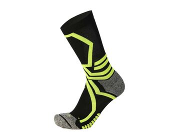 Ponožky na běžky MICO CALZA X-COUNTRY LIGHT W. X-PERFORMANCE, NERO/GIALLO FLUO