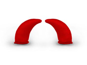 Dekorace na přilbu ETAPE FUNNY KIT, červená