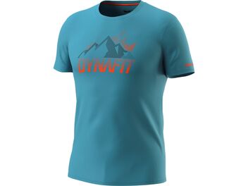 Pánské běžecké tričko DYNAFIT TRANSALPER GRAPHIC S/S TEE M Strom Blue
