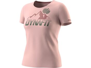 Dámské běžecké tričko DYNAFIT TRANSALPER GRAPHIC S/S TEE W pale rose