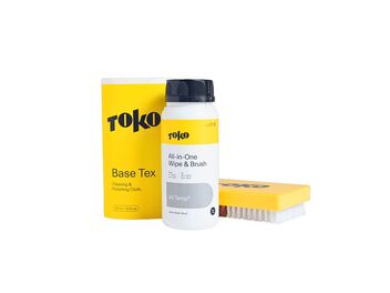 Skluzný vosk, kartáč a ubrousky TOKO KIT ALL-IN-ONE WIPE & BRUSH KIT